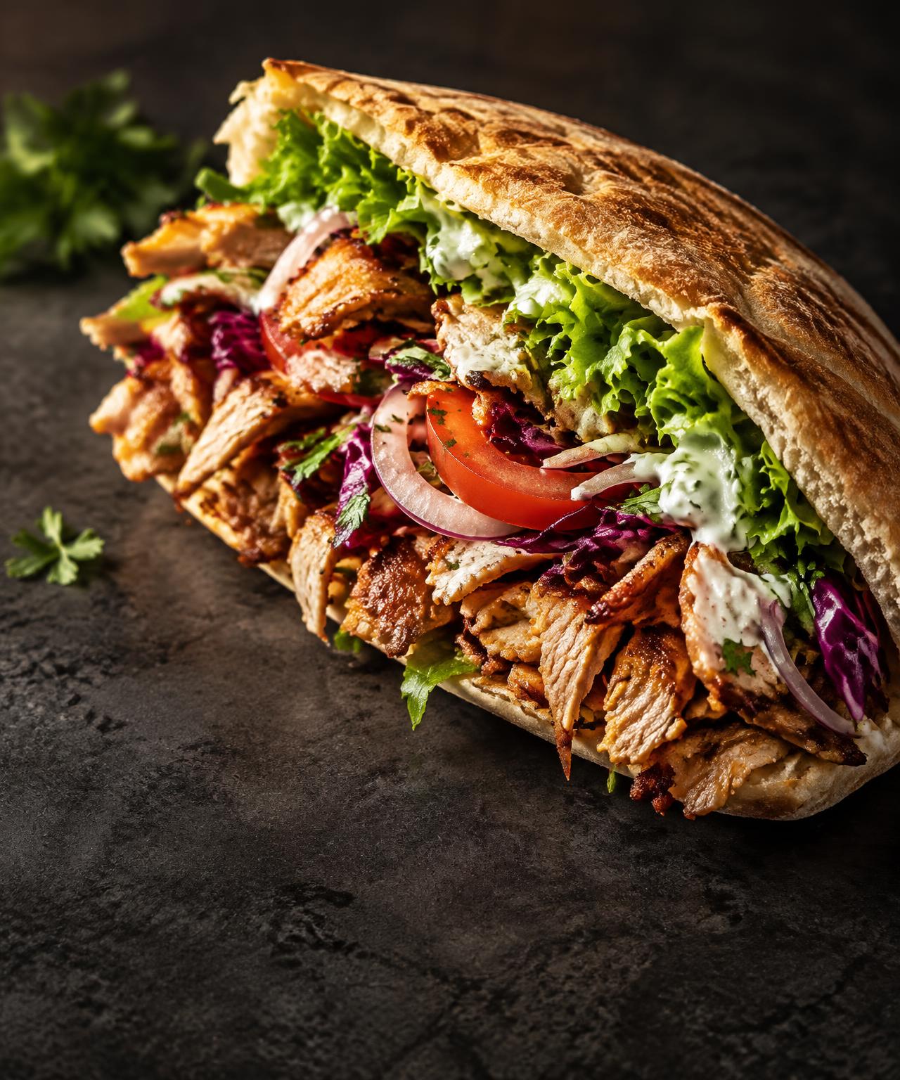 Frisch zubereiteter Döner bei Ali Baba
